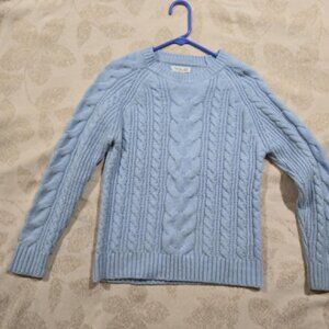 Rachel Zoe Women's Cable Knit Blue Sweater